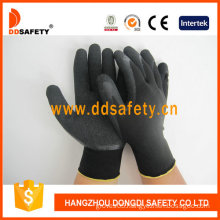 Nylon/Polyester Liner Latex Crinkle Gloves (DNL119)